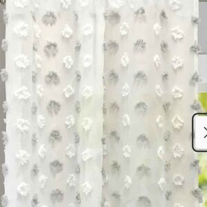 Floral Sheer Curtain Panel